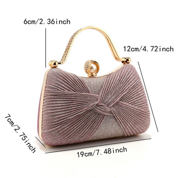 Redőzött estélyi táska, függőleges négyszögletes formával, zárható, merev külső, telefon zseb