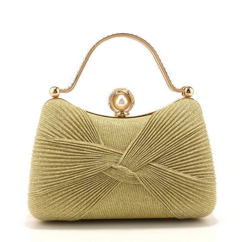 Redőzött estélyi táska, függőleges négyszögletes formával, zárható, merev külső, telefon zseb