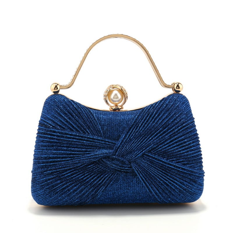 Redőzött estélyi táska, függőleges négyszögletes formával, zárható, merev külső, telefon zseb