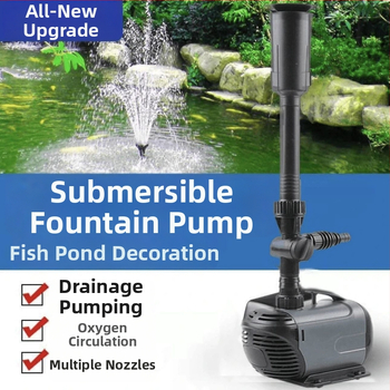 Beépíthető kerti tó szökőkút szivattyú – bronz, spirálcentrifugál szivattyú, vízpermet funkció, keramikus vízáramlás