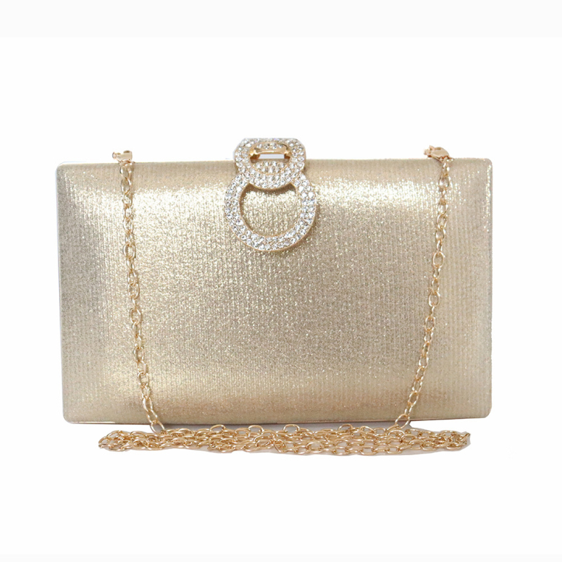 Genzi glitter večernja clutch, ručno izrađena, vanjski dio i podstava od poliestera, oblik kvadratni vodoravni, zaključavanje, težina 0,35 kg