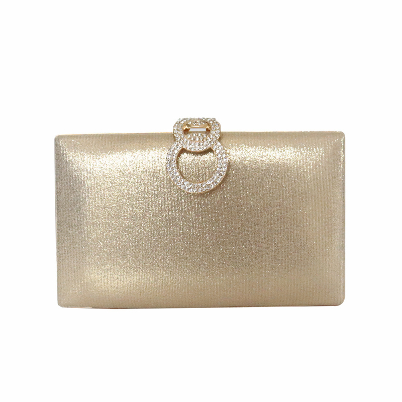 Genzi glitter večernja clutch, ručno izrađena, vanjski dio i podstava od poliestera, oblik kvadratni vodoravni, zaključavanje, težina 0,35 kg