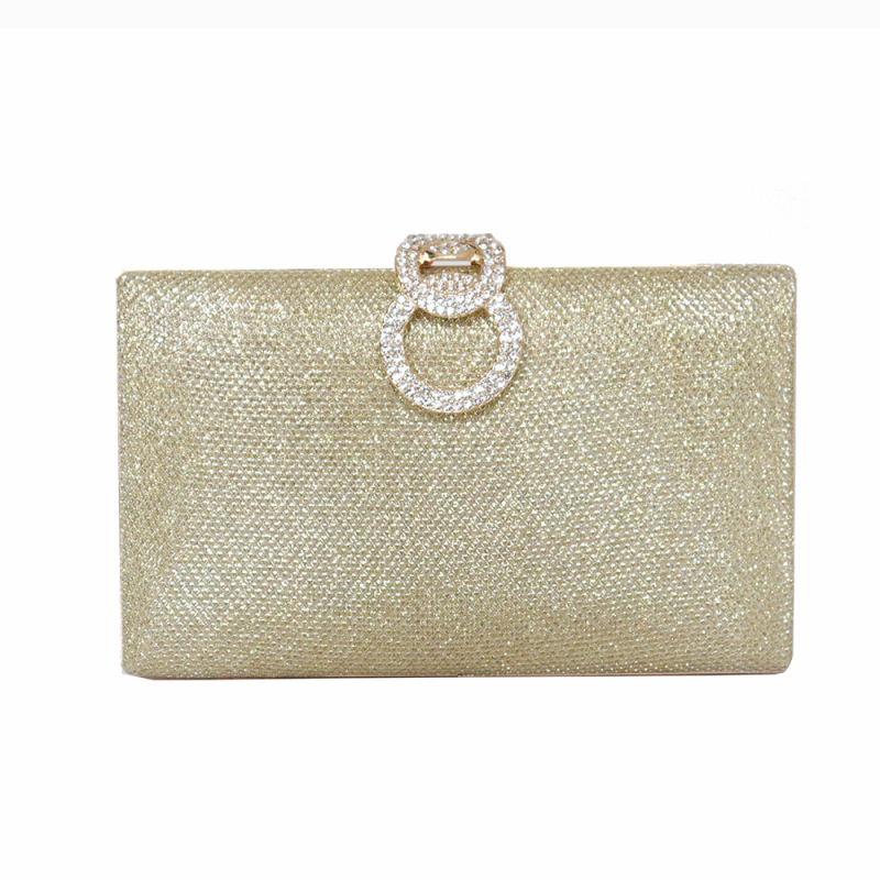 Genzi glitter večernja clutch, ručno izrađena, vanjski dio i podstava od poliestera, oblik kvadratni vodoravni, zaključavanje, težina 0,35 kg