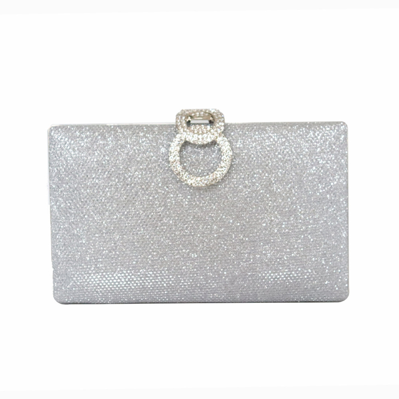 Genzi glitter večernja clutch, ručno izrađena, vanjski dio i podstava od poliestera, oblik kvadratni vodoravni, zaključavanje, težina 0,35 kg