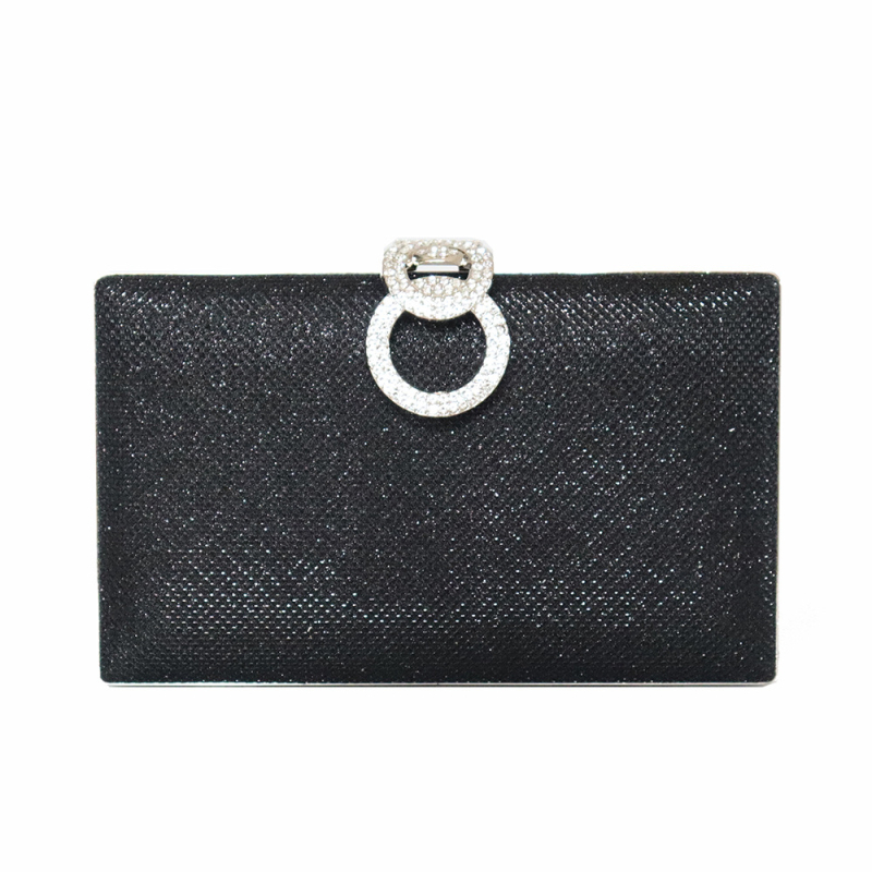 Genzi glitter večernja clutch, ručno izrađena, vanjski dio i podstava od poliestera, oblik kvadratni vodoravni, zaključavanje, težina 0,35 kg