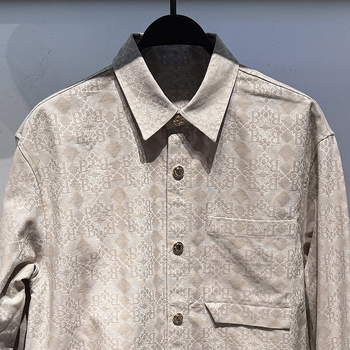 Košula s dugim rukavima, ovratnik lapel, prugasti uzorak, korejski stil, 96% pamuk