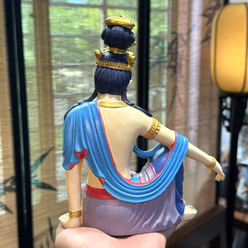 Avalokiteshvara Bodhisattva szobor, gyantából készült, Hongyikang márka, új kínai stílus