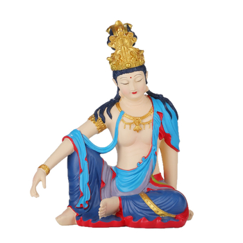 Avalokiteshvara Bodhisattva szobor, gyantából készült, Hongyikang márka, új kínai stílus