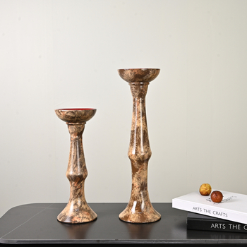 Candelabru din rășină, stil modern minimalist, pictat manual, ornament geometric abstract pentru birou și dormitor