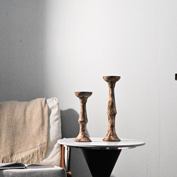 Candelabru din rășină, stil modern minimalist, pictat manual, ornament geometric abstract pentru birou și dormitor