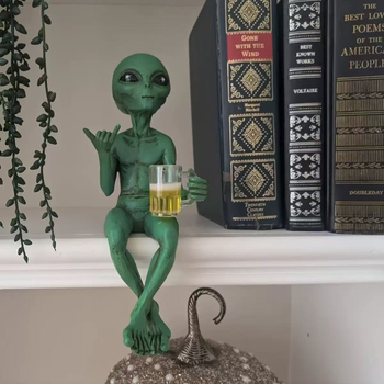 Socha od smole: vanzemirac UFO za vrt – vanjska dekorativna skulptura