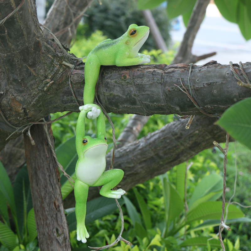 Decorațiune grădină cu broscă - rășină, stil pastoral, gravură, Zhizhihua