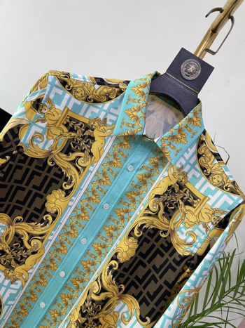 Férfi hosszú ujjú ing digitális nyomással, poliészter keverék, tavasz 2024