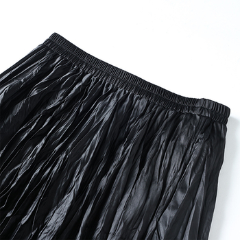 A-vonalú midi szoknya, poliészter, 90–95% poliészter tartalom, egyszínű, elegáns mindennapi stílus