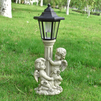 Anđeoska vrtna statua sa solarnim osvjetljenjem (Materijal: sintetička smola; Broj proizvoda: LD-057; Marka: Zhongtuo; Stil: američki stil; Vanjska vodootporna solarna rasvjeta)