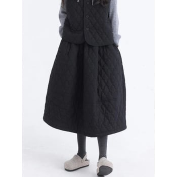 Szoknya, akril szálból készült, 2024 téli kiadás, street hipster stílus, aszimmetrikus szabás.