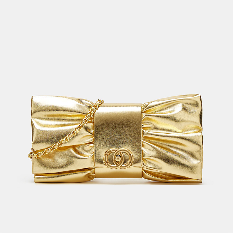 Íves masnis kézitáska PU bőrből, rejtett cipzáras zsebbel, zárócsattal, LAITIDIER