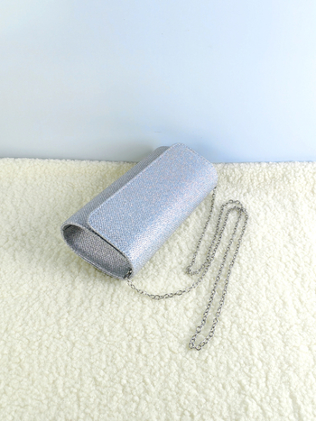 Női estélyi crossbody táska — Poliészter, Poliészter bélés, Horizontális négyzet alakú forma, Fedél nyitás, ID zseb