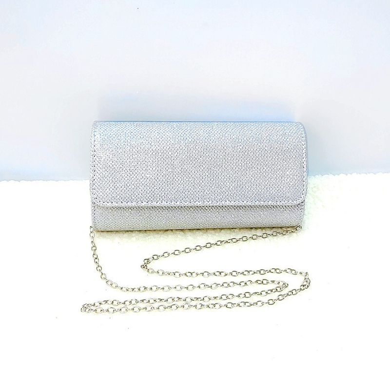 Női estélyi crossbody táska — Poliészter, Poliészter bélés, Horizontális négyzet alakú forma, Fedél nyitás, ID zseb