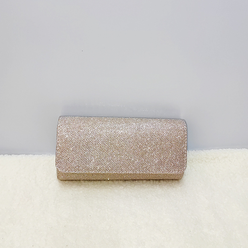 Női estélyi crossbody táska — Poliészter, Poliészter bélés, Horizontális négyzet alakú forma, Fedél nyitás, ID zseb