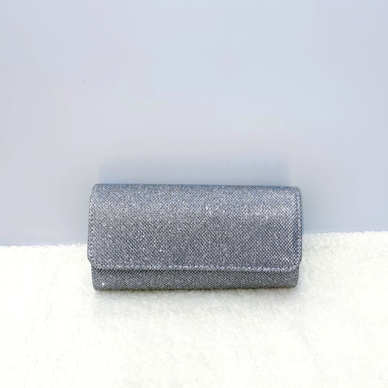 Női estélyi crossbody táska — Poliészter, Poliészter bélés, Horizontális négyzet alakú forma, Fedél nyitás, ID zseb