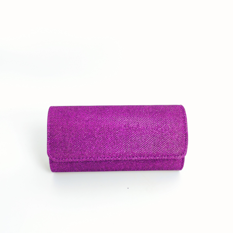 Női estélyi crossbody táska — Poliészter, Poliészter bélés, Horizontális négyzet alakú forma, Fedél nyitás, ID zseb