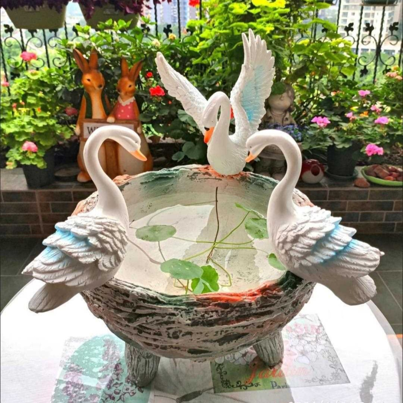 Hattyú alakú hidropóniás virágtartó gyantából – kreatív gyanta kézműves, Kategória: gyanta kézművesség, Csomagolás: karton