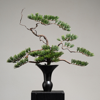 Keramička vaza za bonsai sa suhim granama, kineski stil, wabi-sabi, japanski zen