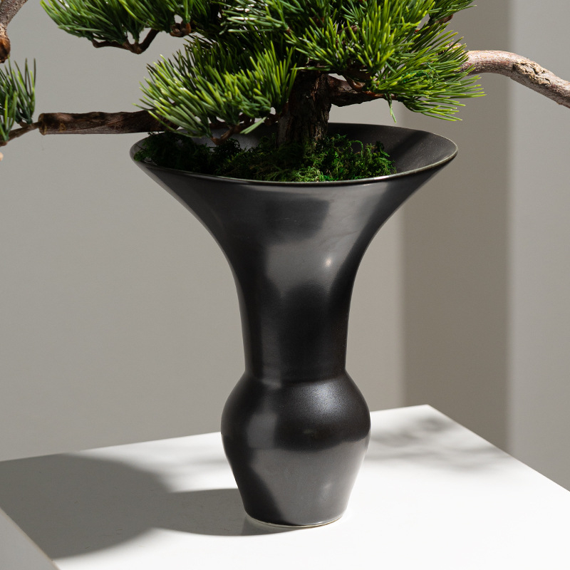 Keramička vaza za bonsai sa suhim granama, kineski stil, wabi-sabi, japanski zen