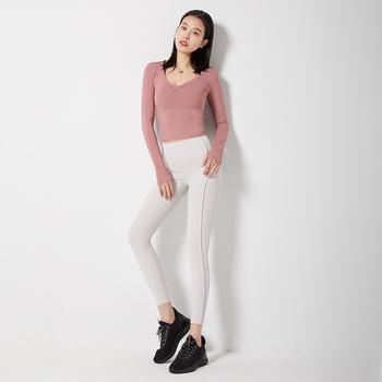 Ženské tepláky na fitnes s vysokým pásom, zvyšujúce boky, rýchloschnúce, pruhovaný vzor, tesný strih na beh a jogu, zmes nylon-spandex