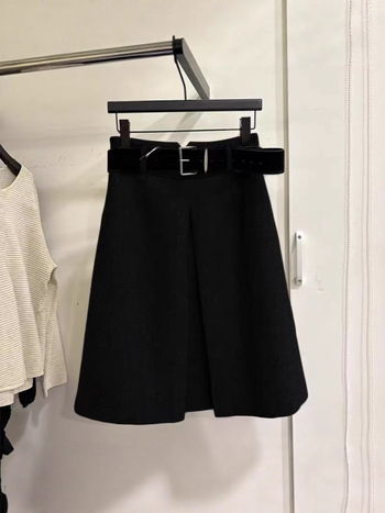 Plus-size ženska retro vunena midi suknja A-linije s otvorom, visokim strukom, jesen-zima