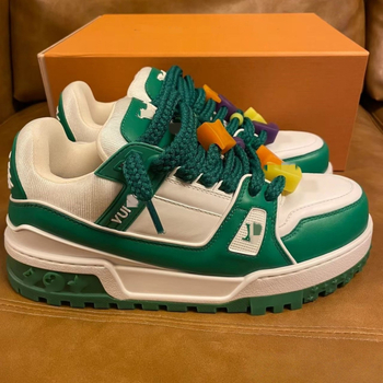 Adidași unisex cu dungi, talpă groasă, șireturi, partea superioară din piele de vită de primă calitate, talpă din cauciuc natural