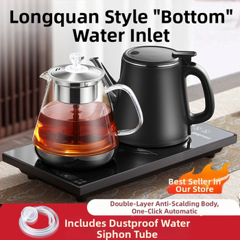 Plită electrică pentru ceai cu ceainic încorporat și pompă de apă – 2 arzătoare cu inducție, capacitate 1–2 L, control tactil, putere 1000–1500 W, bază 360°