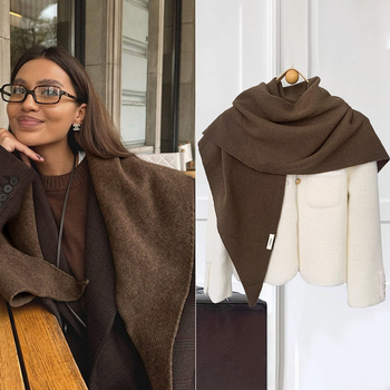 100% вълнен триъгълен шал за жени, зимен, райета, мек и плътен, плетен метод: warp, произход: Jinhua