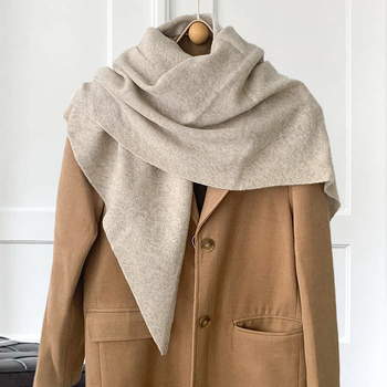 100% вълнен триъгълен шал за жени, зимен, райета, мек и плътен, плетен метод: warp, произход: Jinhua