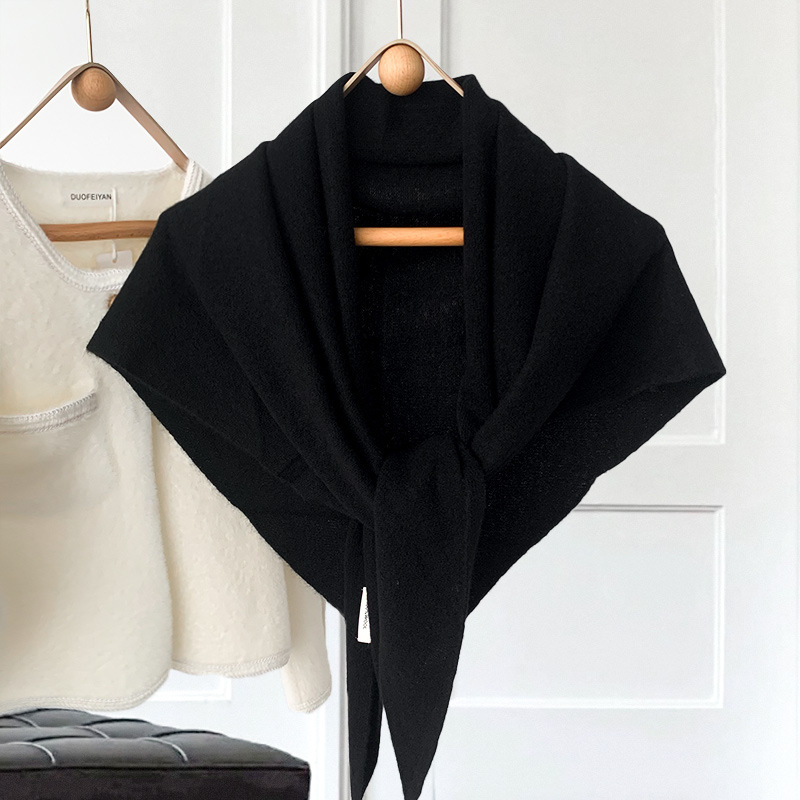 100% вълнен триъгълен шал за жени, зимен, райета, мек и плътен, плетен метод: warp, произход: Jinhua