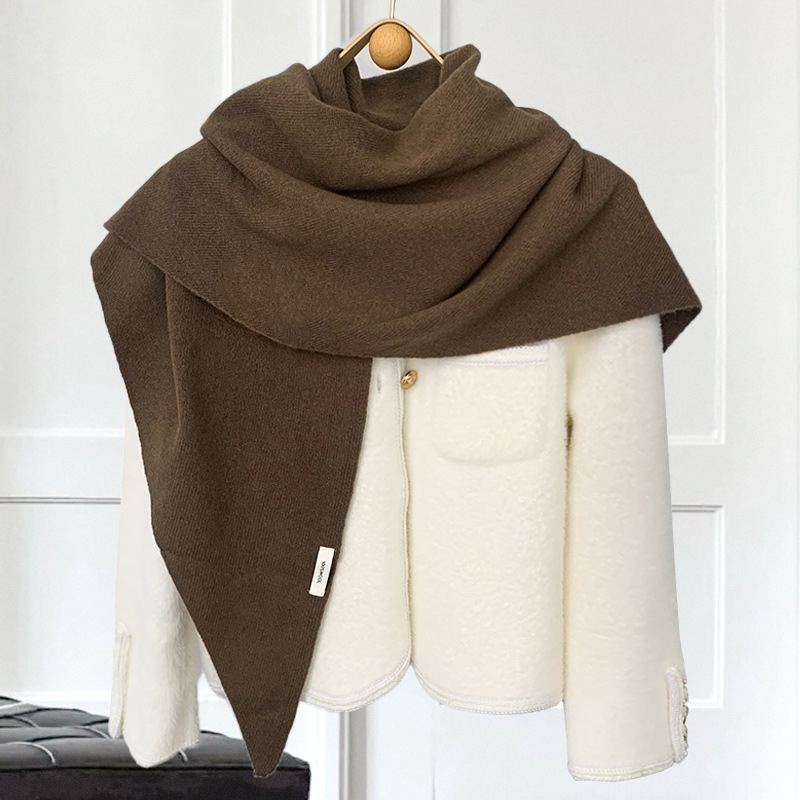 100% вълнен триъгълен шал за жени, зимен, райета, мек и плътен, плетен метод: warp, произход: Jinhua