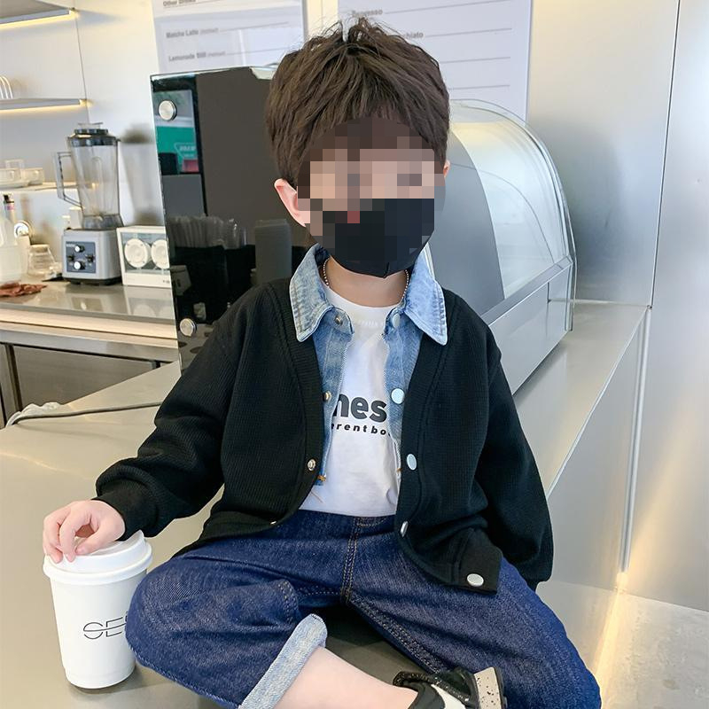 Παιδικό μπουφάν, κορεατικού στυλ, μονόχρωμο μοτίβο, πολυεστερικό ύφασμα, για αγόρια