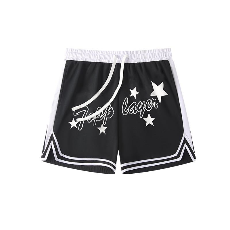 Ανδρικά αθλητικά σορτς με δίχτυ, γρήγορο στέγνωμα, διαπνοή, 100% πολυεστέρας, άνετη φαρδιά γραμμή, κατάλληλα για τρέξιμο, γυμναστήριο και μπάσκετ.