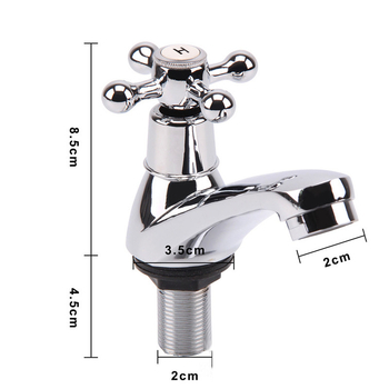 Umivaonska slavina s raspodjelom tople i hladne vode; tijelo od cinkove zliatine; keramički kartridž; model Split Plum Wheel 96; radna temperatura 0-90°C