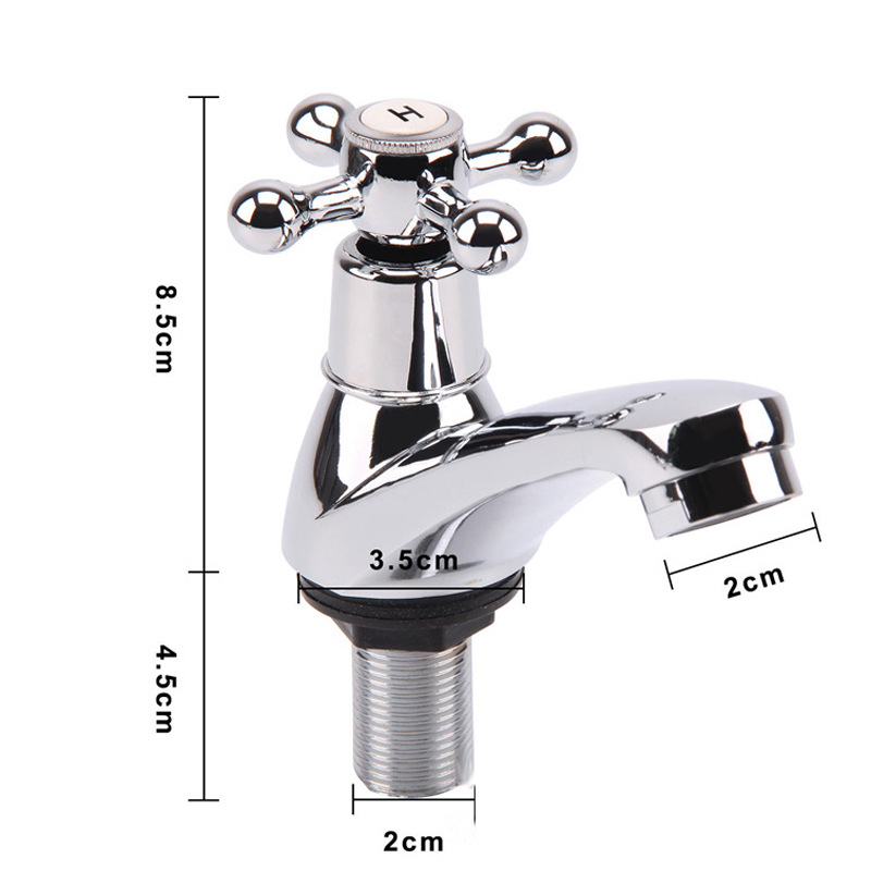 Umivaonska slavina s raspodjelom tople i hladne vode; tijelo od cinkove zliatine; keramički kartridž; model Split Plum Wheel 96; radna temperatura 0-90°C