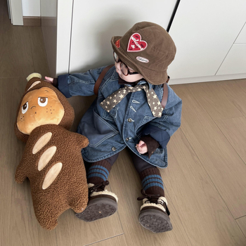 Παιδικό μπουφάν για φθινόπωρο 2025, κορεατικού στυλ (στρογγυλός λαιμός; χωρίς κουκούλα; μαλακή επεξεργασία; εξωτερικό ύφασμα 100% πολυεστέρας; επένδυση πολυεστέρας)