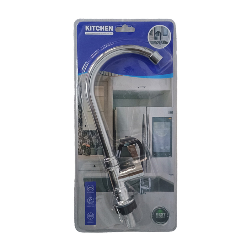 Kuhinjski faucet ABS, keramički disk ventil, 20 mm ulaz/izlaz, XS01005 model, radna temperatura 0–80°C