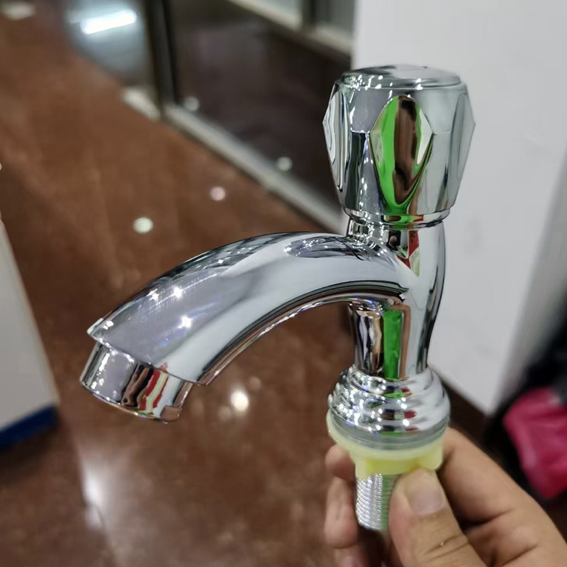 Tlsn Slavina za umivaonik s spiralnim otvorom, plastiko tijelo, keramički disk ventila, promjer ulaza/izlaza 4 točke