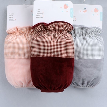 Γυναικείες κοντές προστατευτικές μανσέτες με καρό μοτίβο για φθινόπωρο-χειμώνα, πολυεστέρας, κέντημα, αντι-βρωμιά (μοτίβο καρό; εποχές: χειμώνας/άνοιξη/φθινόπωρο)