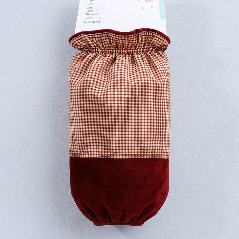 Γυναικείες κοντές προστατευτικές μανσέτες με καρό μοτίβο για φθινόπωρο-χειμώνα, πολυεστέρας, κέντημα, αντι-βρωμιά (μοτίβο καρό; εποχές: χειμώνας/άνοιξη/φθινόπωρο)