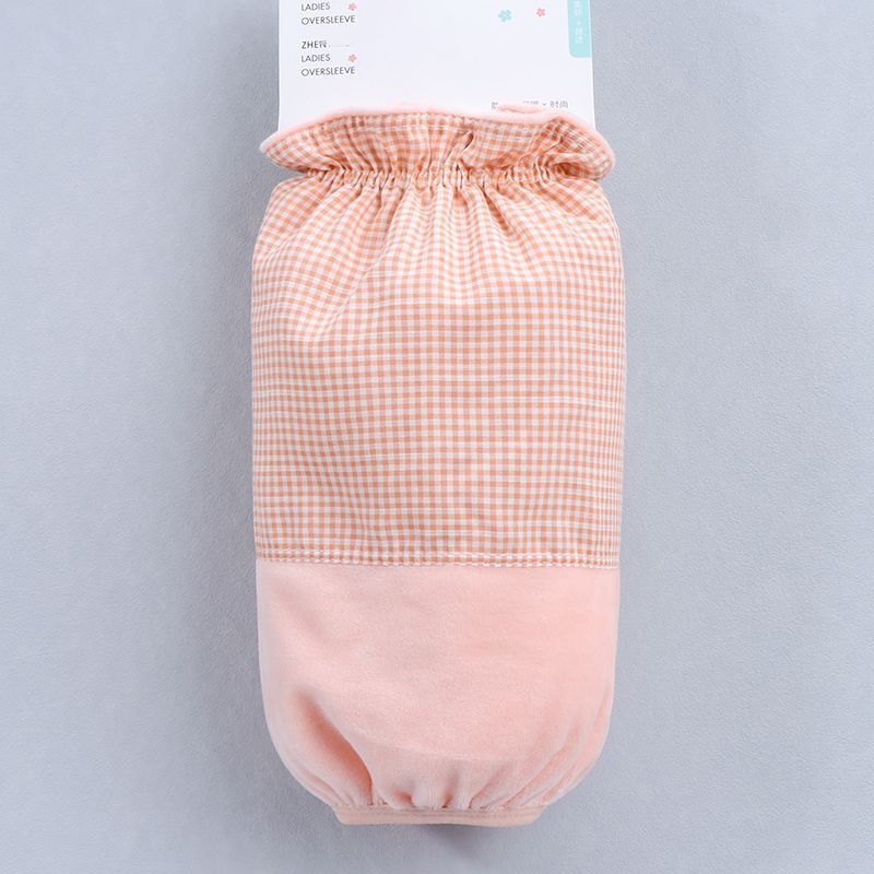 Γυναικείες κοντές προστατευτικές μανσέτες με καρό μοτίβο για φθινόπωρο-χειμώνα, πολυεστέρας, κέντημα, αντι-βρωμιά (μοτίβο καρό; εποχές: χειμώνας/άνοιξη/φθινόπωρο)