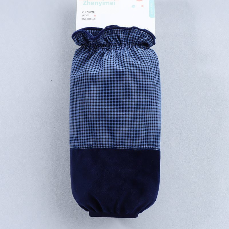 Γυναικείες κοντές προστατευτικές μανσέτες με καρό μοτίβο για φθινόπωρο-χειμώνα, πολυεστέρας, κέντημα, αντι-βρωμιά (μοτίβο καρό; εποχές: χειμώνας/άνοιξη/φθινόπωρο)