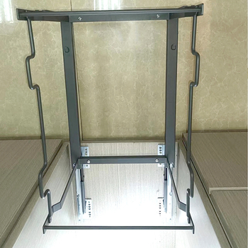 Κουζίνας ντουλάπι με συρόμενο καλάθι απορριμμάτων, κρυφός κάδος με καπάκι, διπλά καλάθια, διαχωρισμός στερεών-υγρών, συρόμενος μηχανισμός