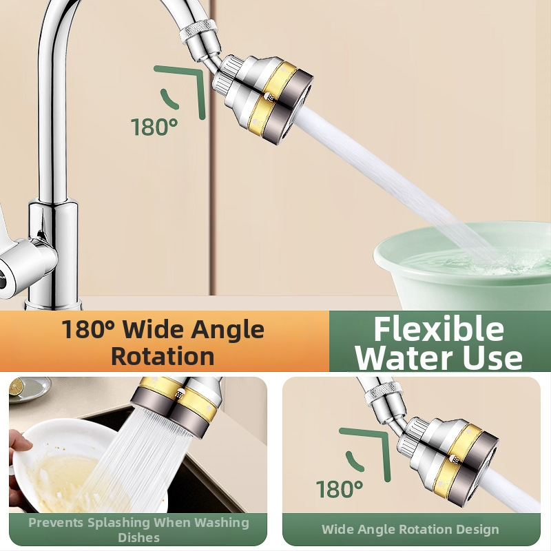 Επέκταση βρύσης κουζίνας με περιστροφή 360°, καθολικός συνδετήρας, προστασία από πιτσιλίσματα